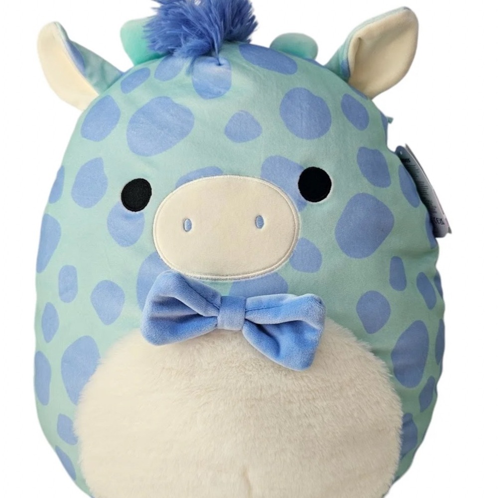Squishmallows: VITTO THE GIRAFFE 16” Blue Bowtie Easter Fuzzy Soft Plush Stuffed